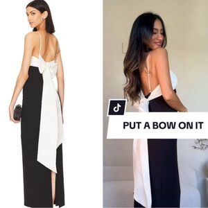 NEW MAJORELLE Avori Gown in Black & White